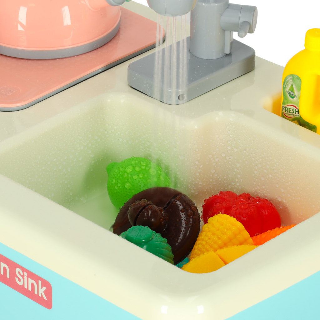 Vaikiška virtuvėlė su priedais – XXL mėlyna – vaizdas 3