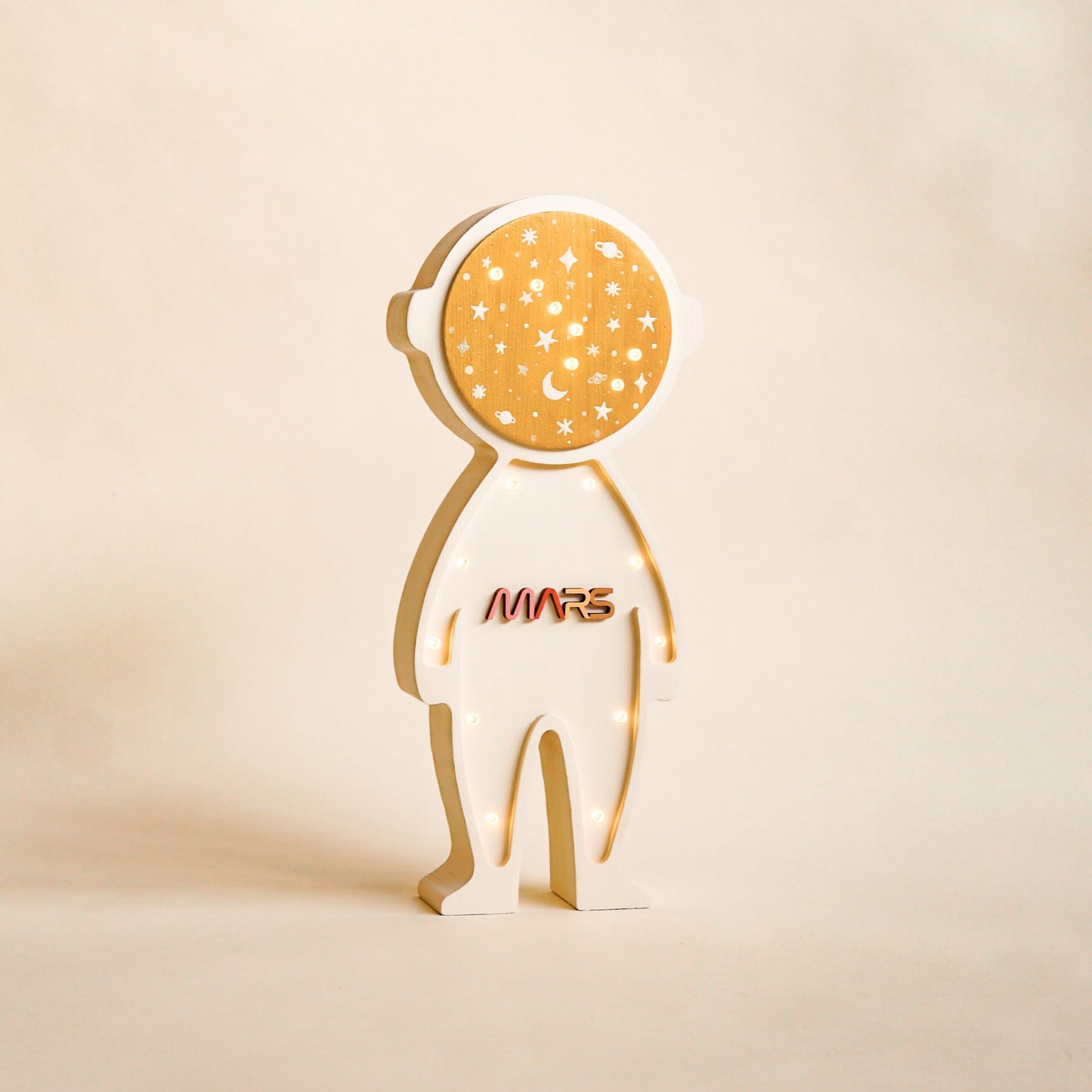 Medinė lempa Astronautas – vaizdas 2