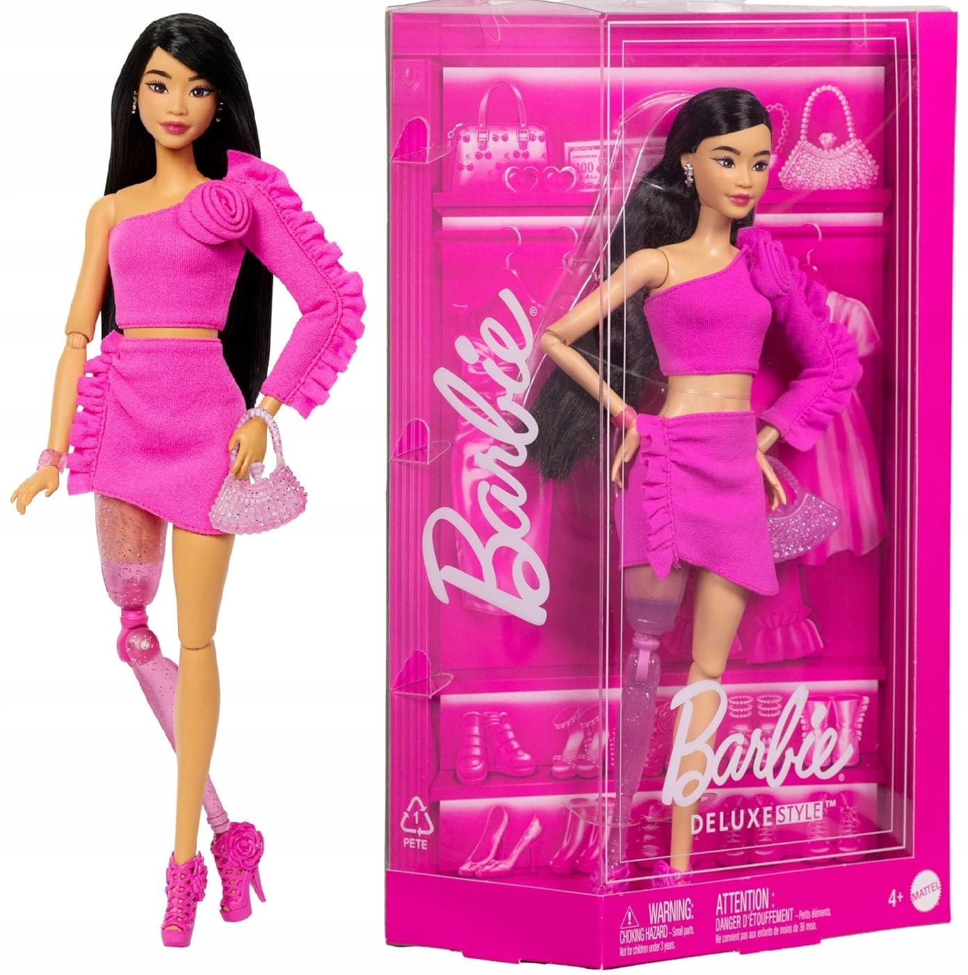 Barbie Deluxe Fashionistas lėlė, protezuota koja, su aksesuarais – vaizdas 2