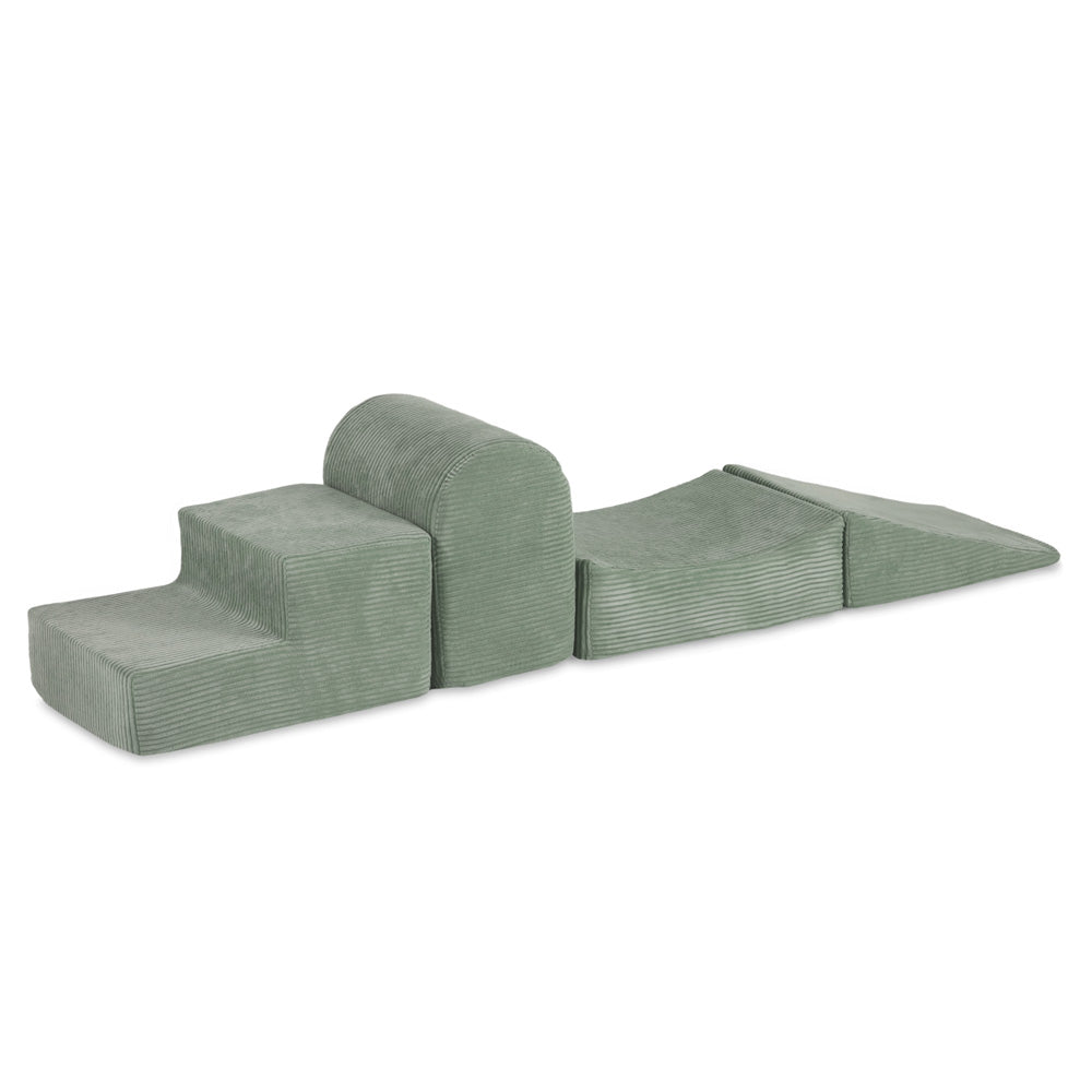 Minkšta žaidimų aikštelė PLUSH NEST, 4 elementai, Žalias Premium Velvetas – pagrindinis vaizdas