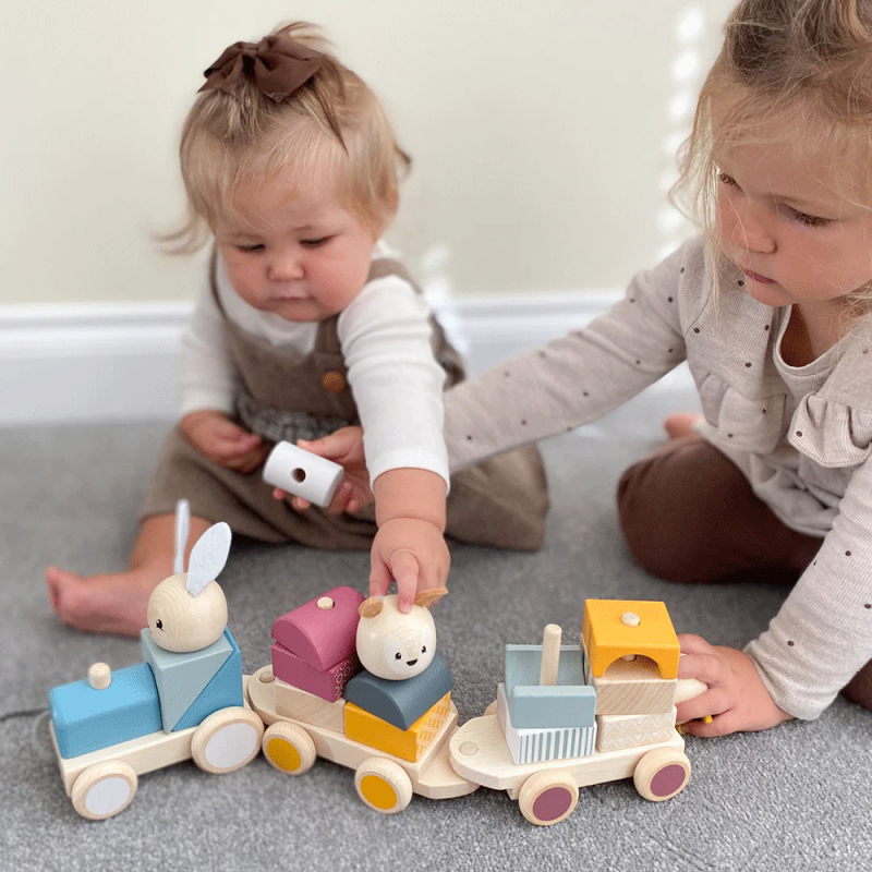 Bigjigs medinis lavinamasis traukinukas (20 el) – vaizdas 7