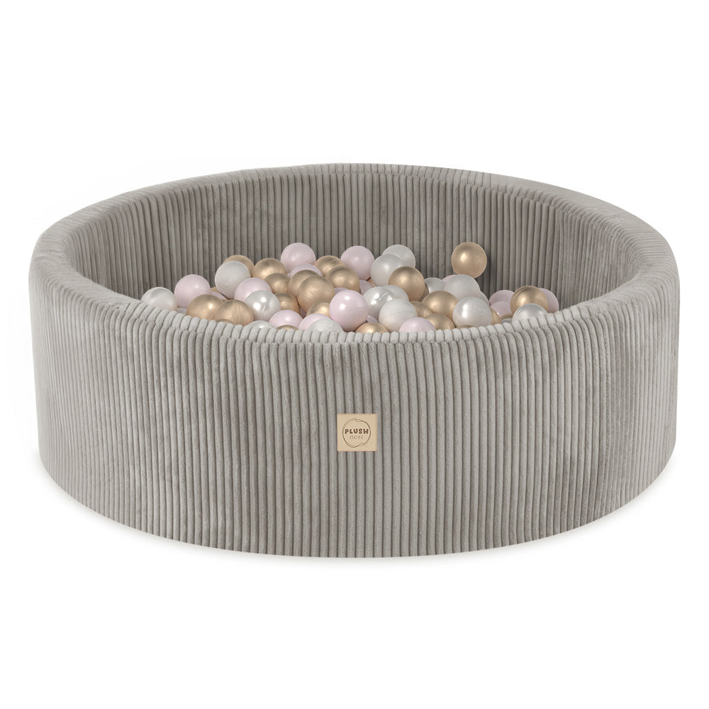 Prabangus Aksominis Kamuoliukų Baseinas (90x30 cm), Smėlio spalvos – pagrindinis vaizdas