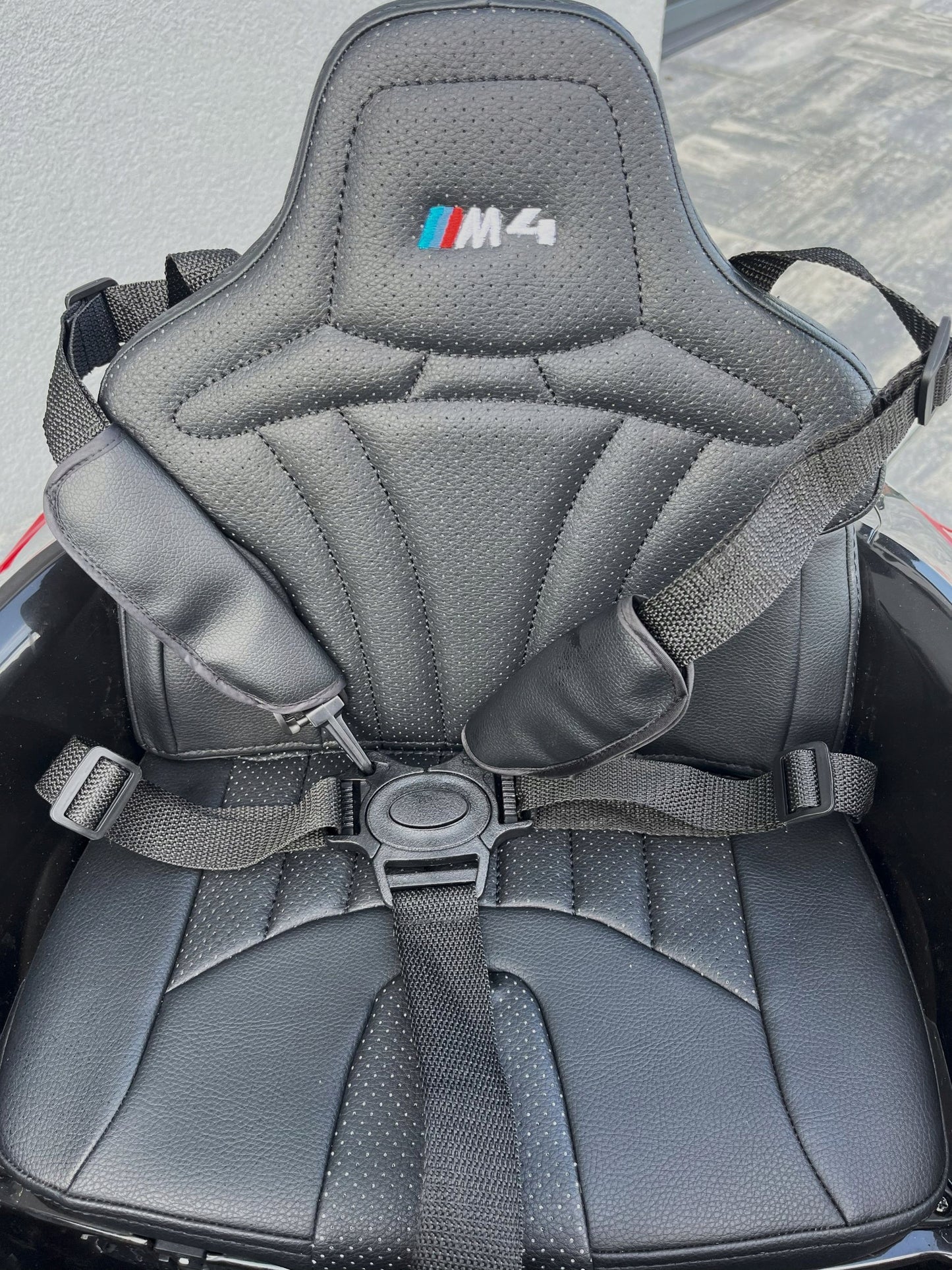 Akumuliatorinis automobilis BMW M4, odinė EVA sėdynė, 14Ah akumuliatorius – vaizdas 4