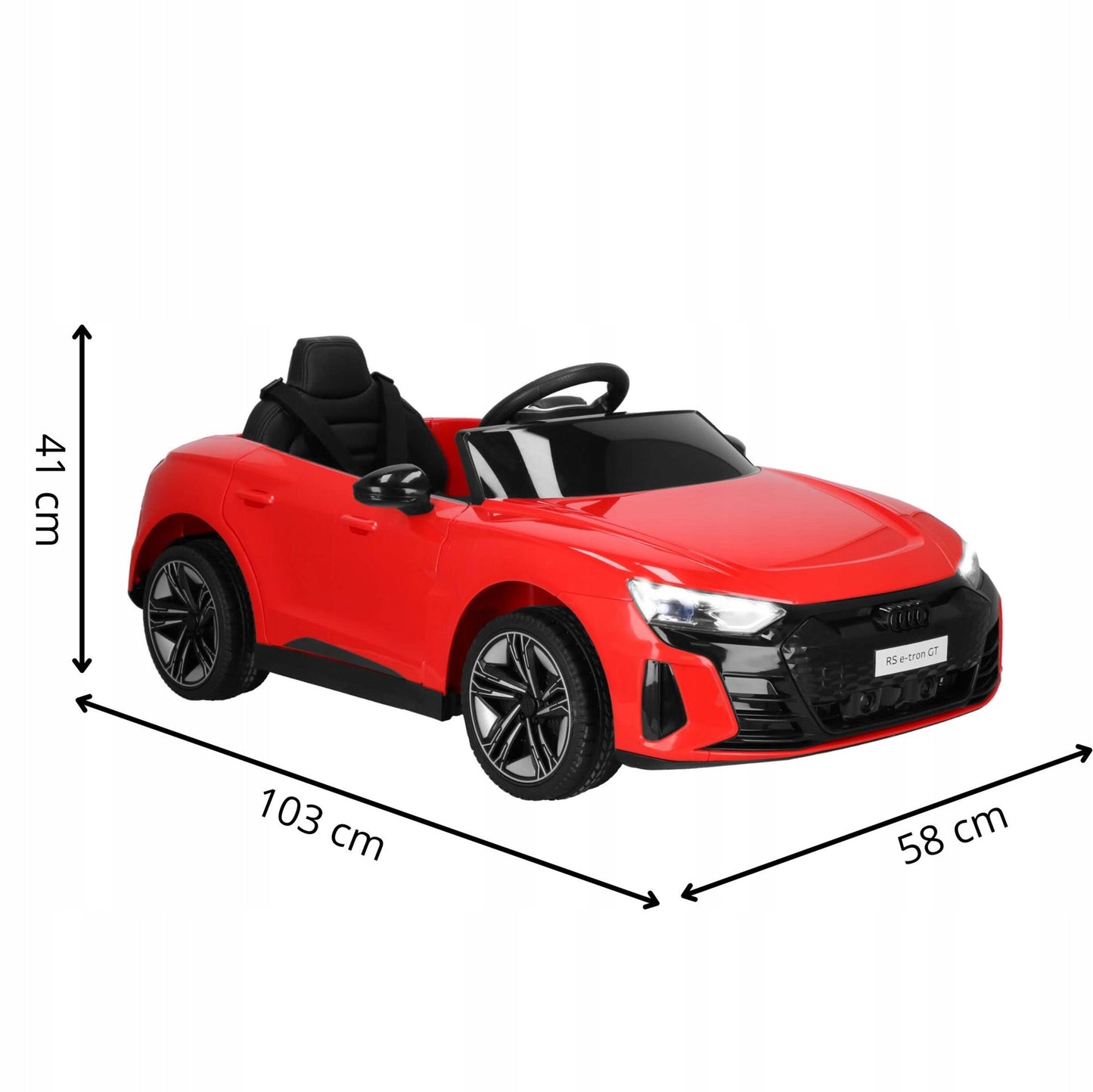 Audi RS e-tron GT Akumuliatorinis Automobilis: Oda, Nuotolinis Valdymas, Minkšti EVA Ratai