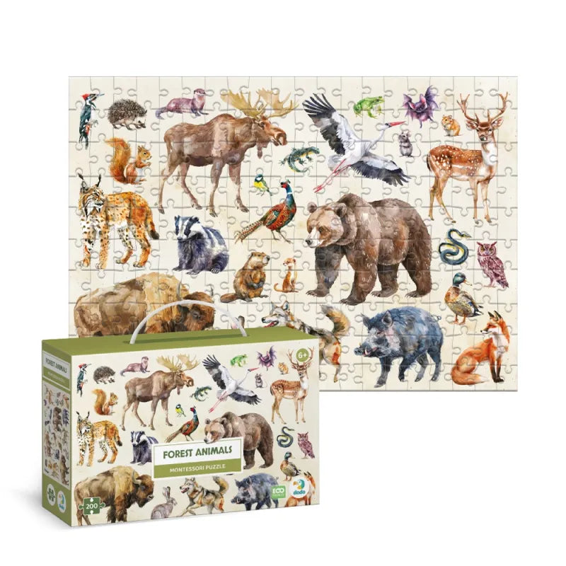 Dodo dėlionė vaikams Miško gyvūnai (200 det) – vaizdas 2