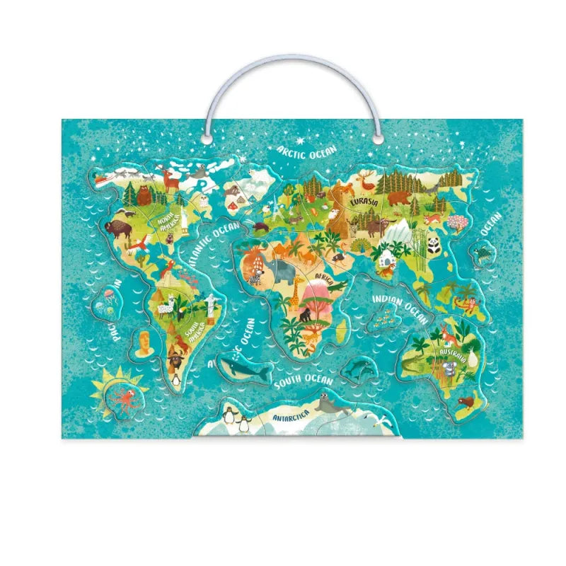 Dodo magnetinė dėlionė Pasaulio žemėlapis (36 el) – vaizdas 3