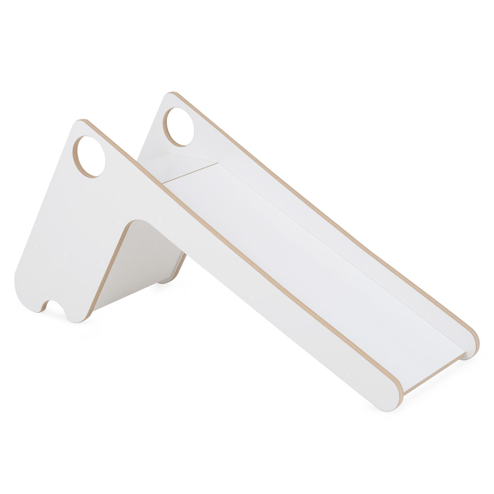 Medinė Vaikiška Čiuožykla PLUSH NEST, Balta, namuose – pagrindinis vaizdas