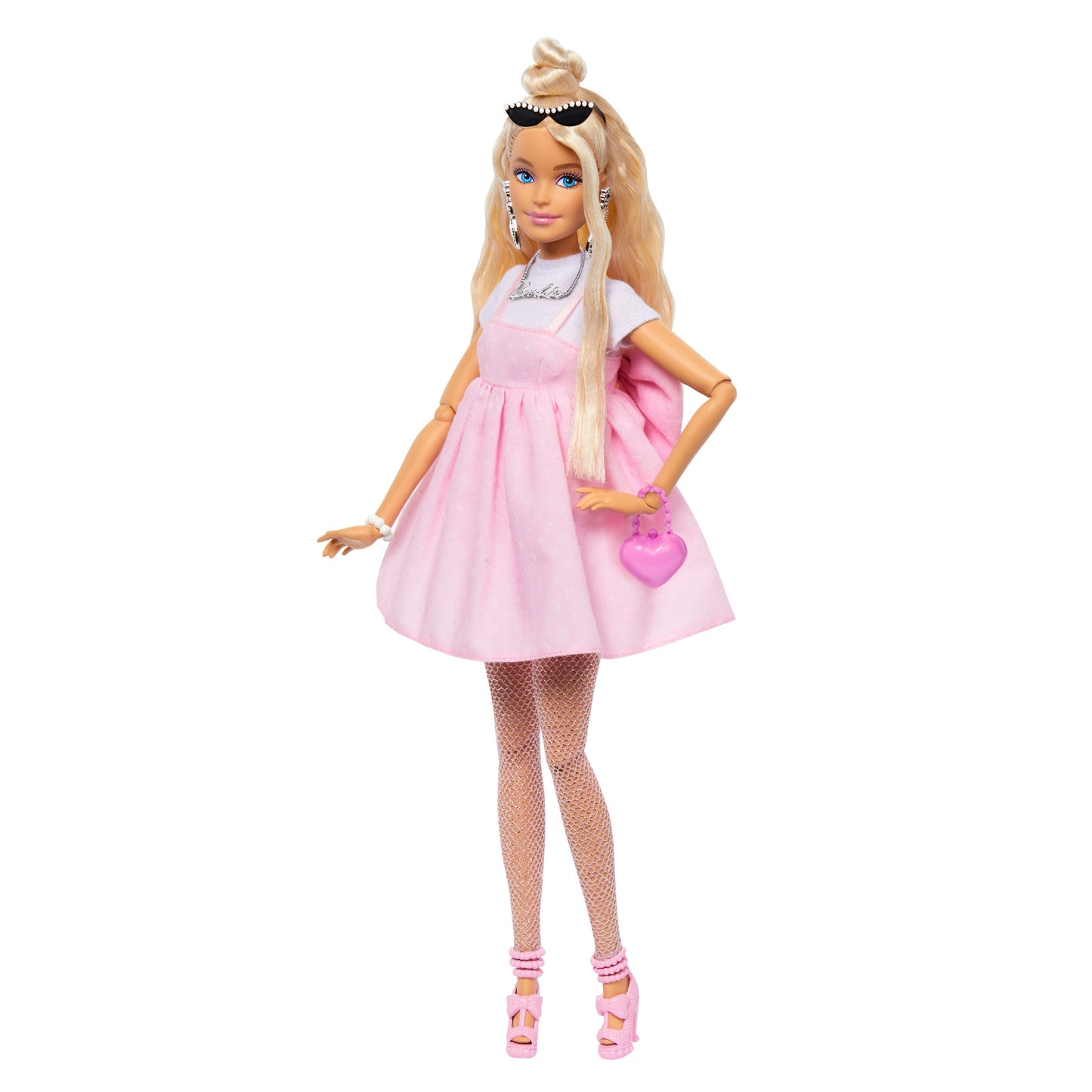 Barbie Deluxe Fashionistas lėlė šviesiais plaukais HYV27, su šortais – vaizdas 3