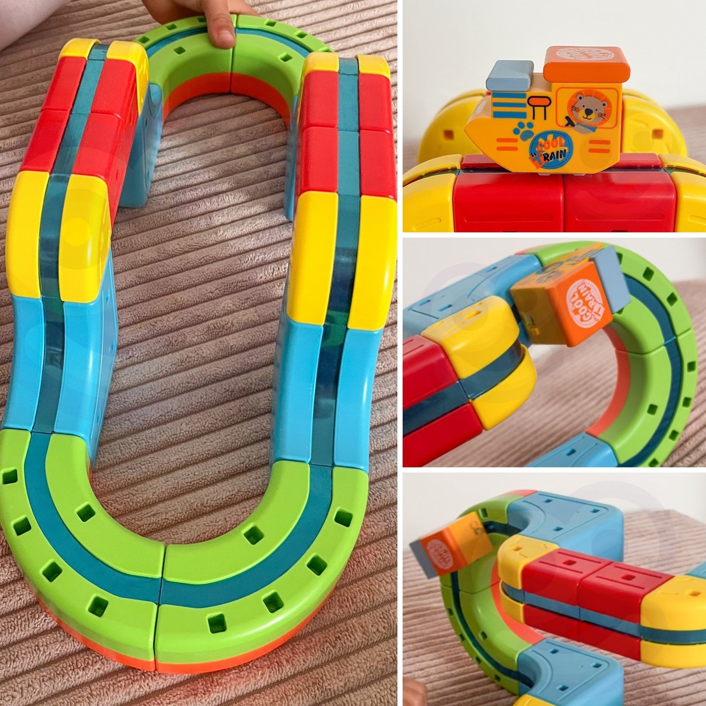 WOOPIE Magic Cube Train Antigravitatinis Magnetinis Traukinukas 18 dalių