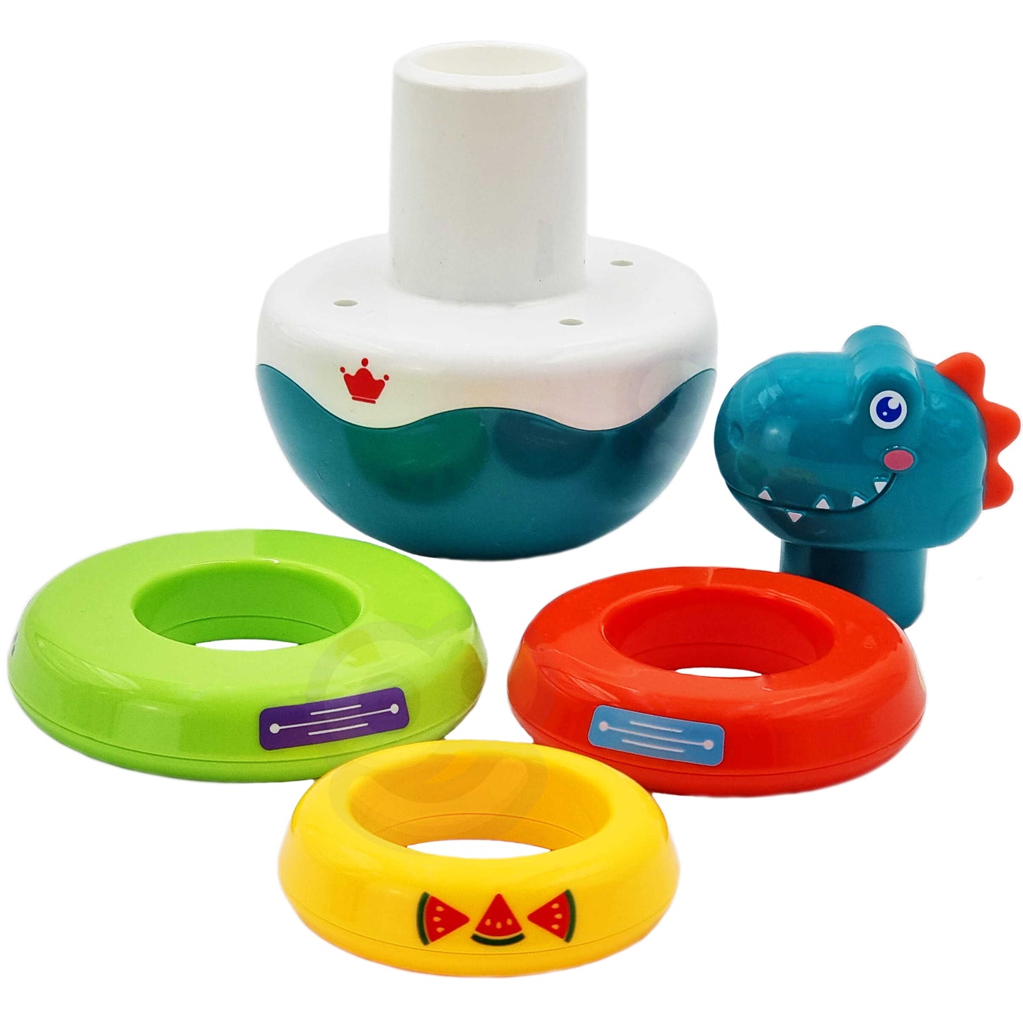 WOOPIE BABY sensorinis žaislas – Dinozauro piramidės dėlionė kūdikiams – pagrindinis vaizdas