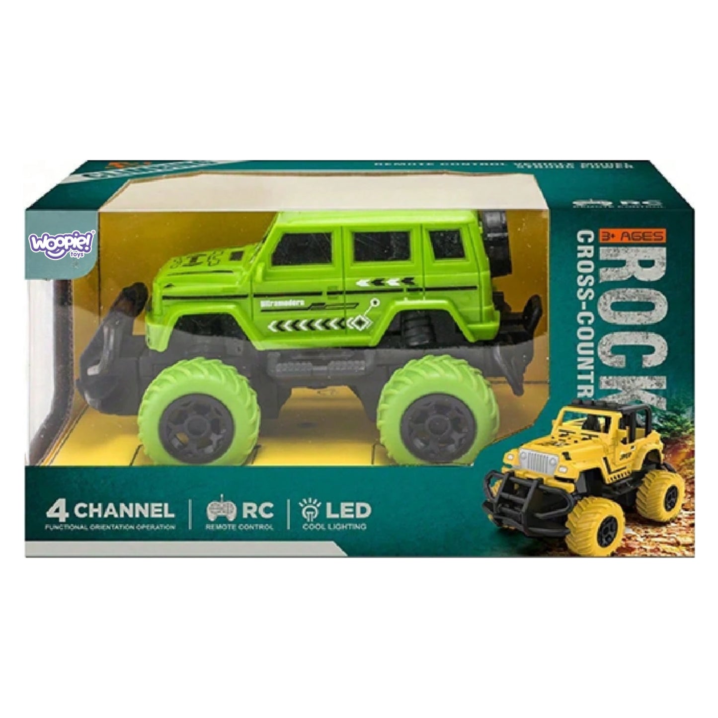 WOOPIE RC Jeep Tereninis Automobilis su LED Valdomas Pulteliu