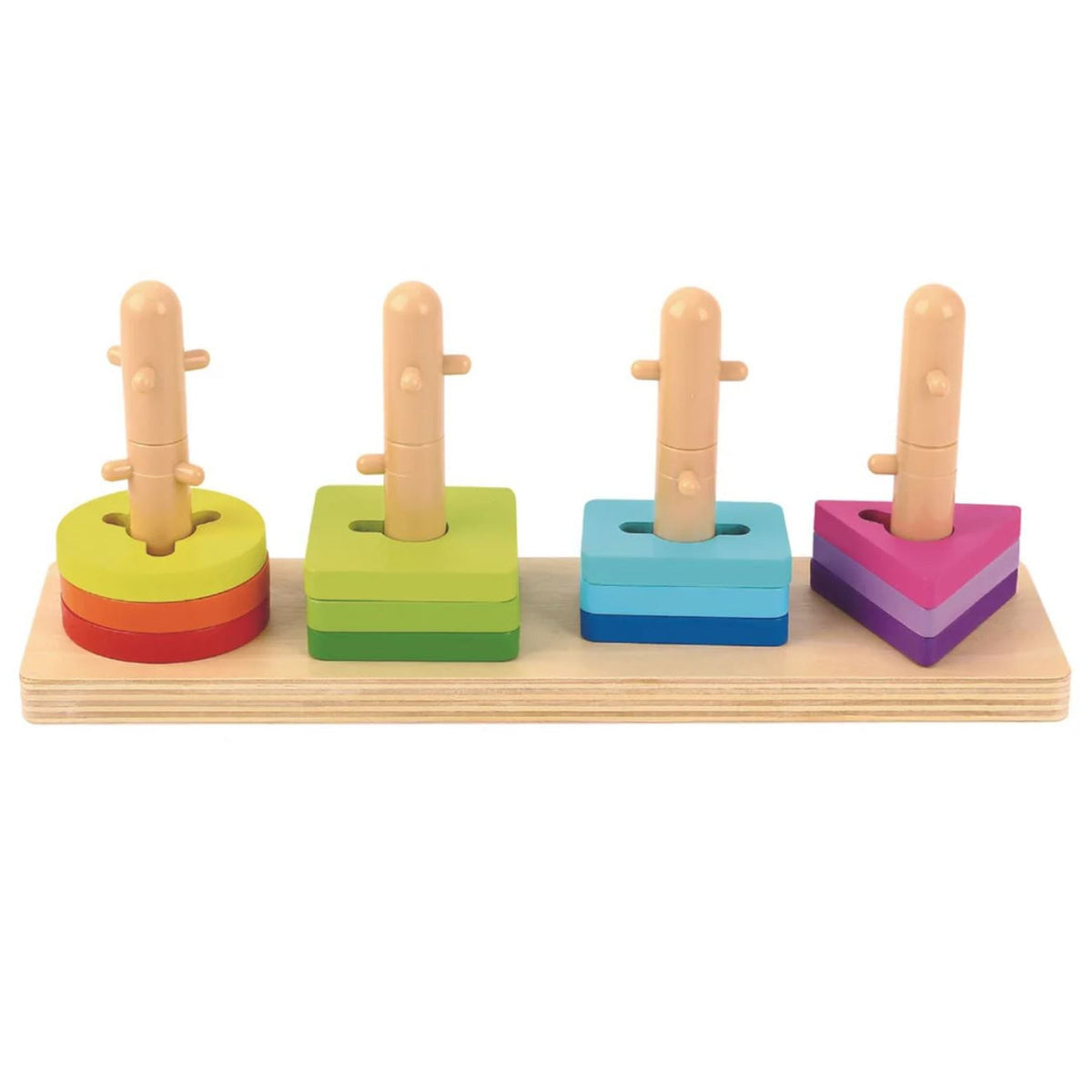 TOOKY TOY Rūšiuoklis su spalvotais Montessori kaladėlėmis