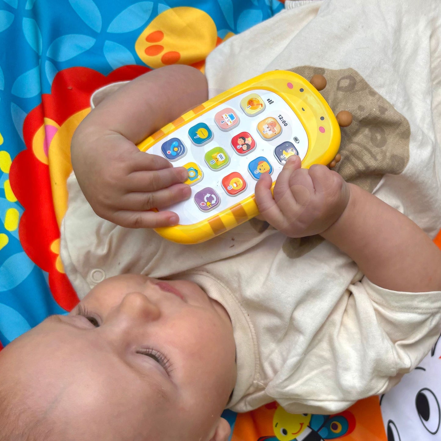 WOOPIE BABY Interaktyvus žaislinis telefonas su garsais vaikams