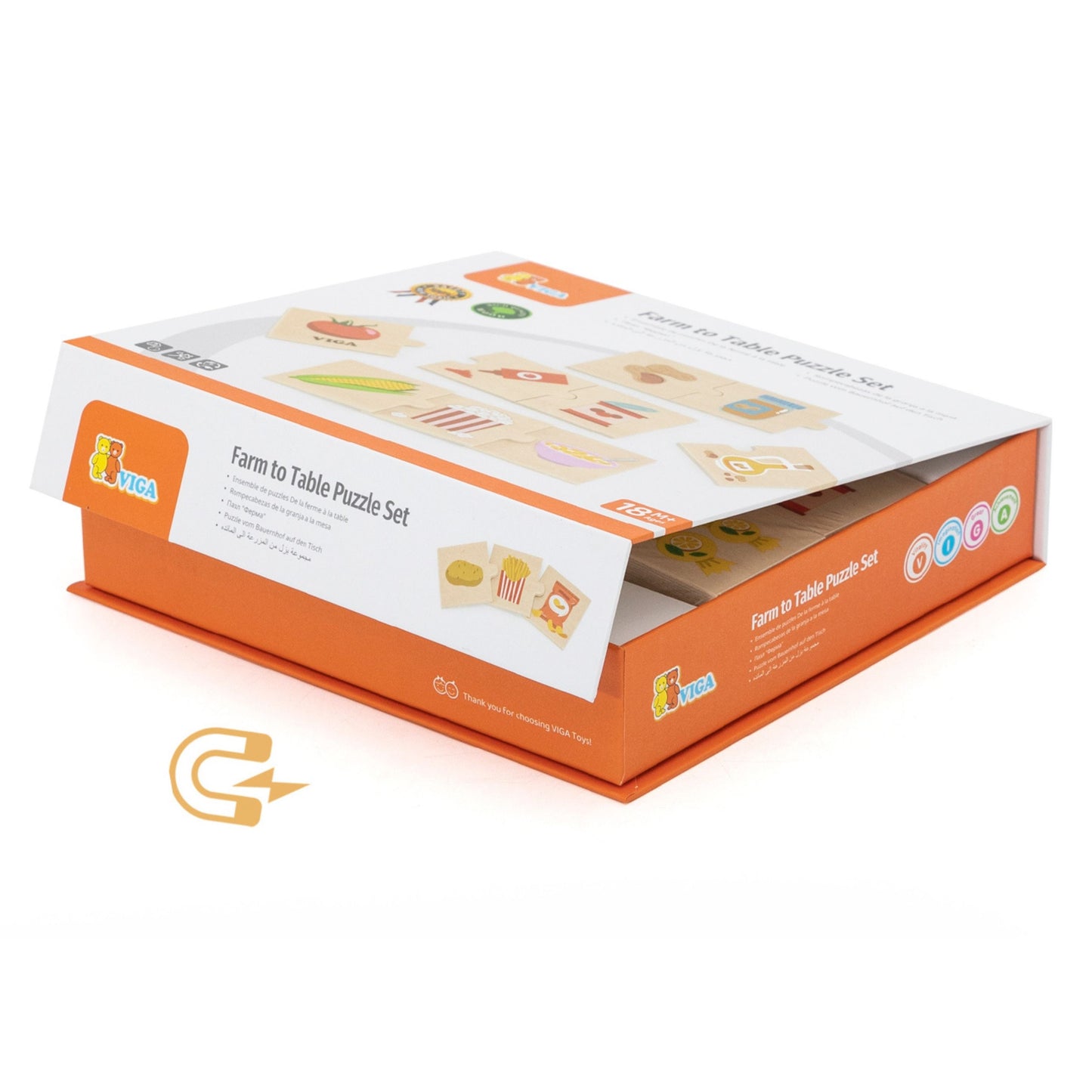 VIGA Dėlionės rinkinys Pažink ryšį tarp gamtos ir maisto – vaizdas 4