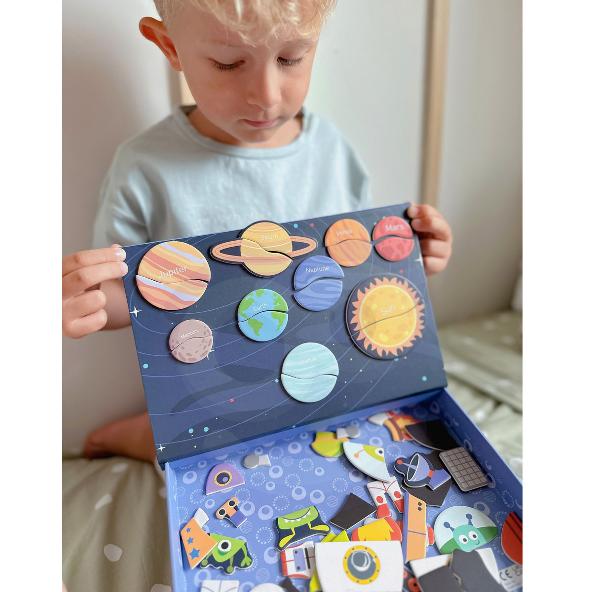 TOOKY TOY Magnetinė dėlionė Kosmosas, 72 detalės