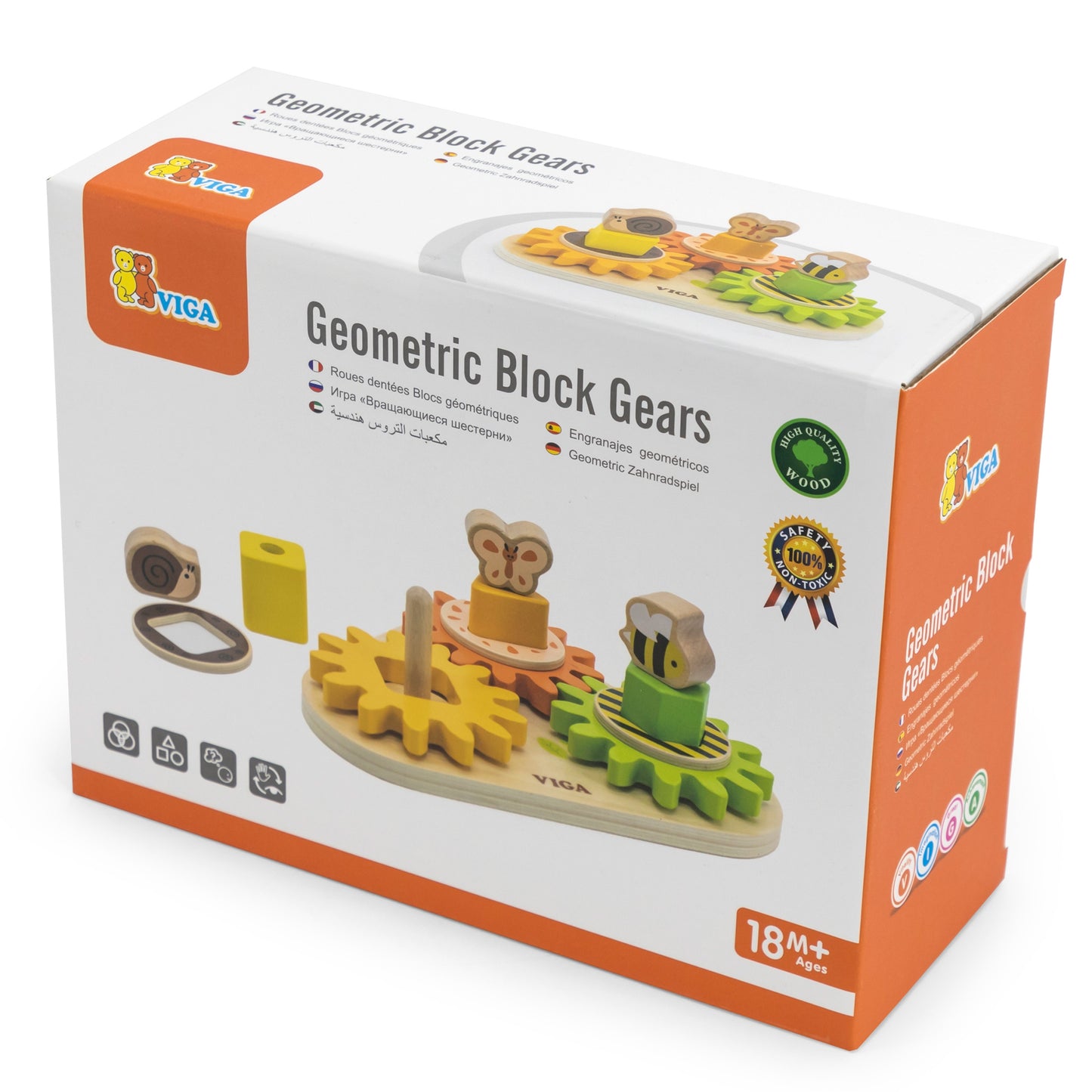 VIGA Medinis rūšiuoklis su krumpliaračiais, priartinamas mėlynų formų rūšiavimas – vaizdas 6