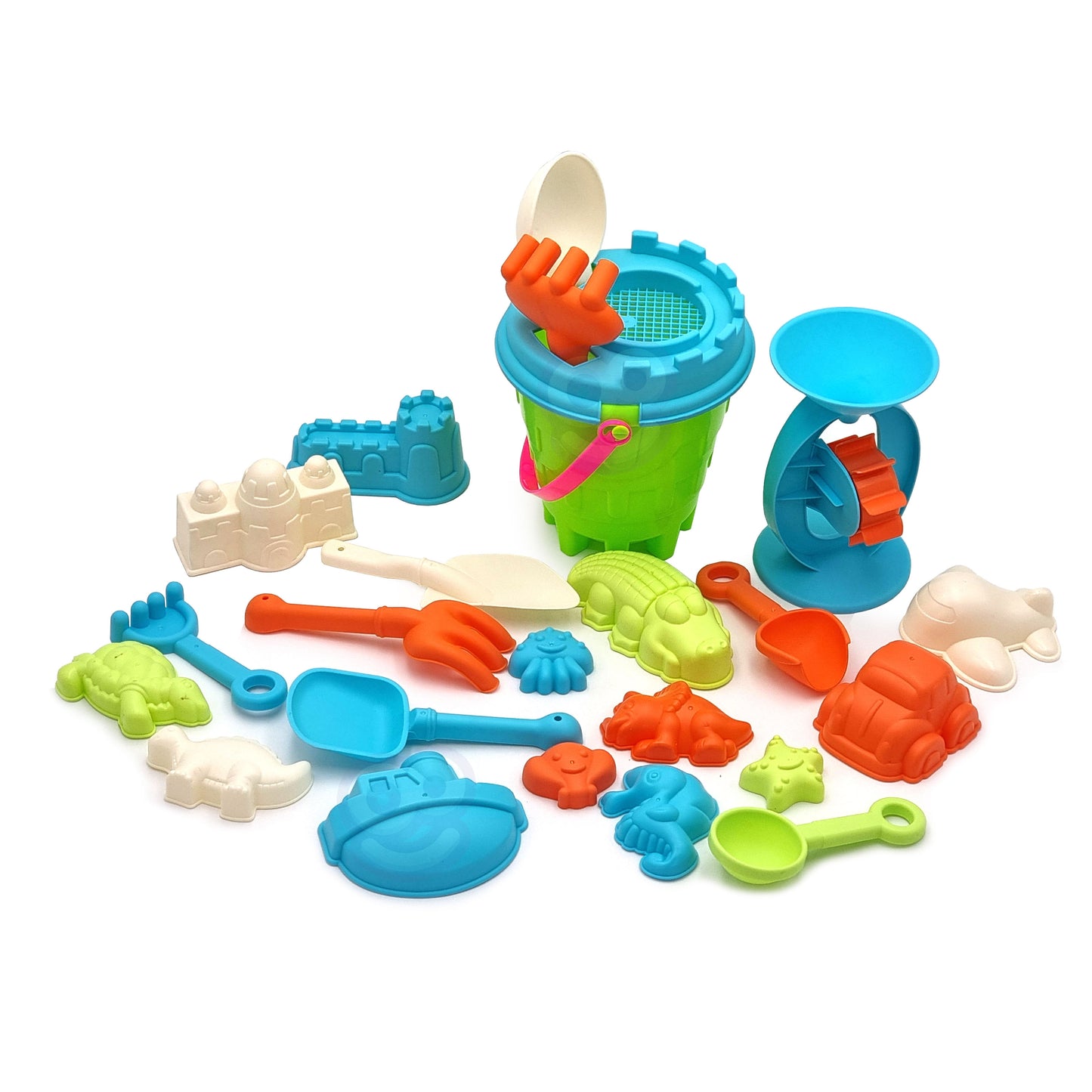 Woopie didelis smėlio žaislų rinkinys su kibirėliu – 25 dalys – vaizdas 2