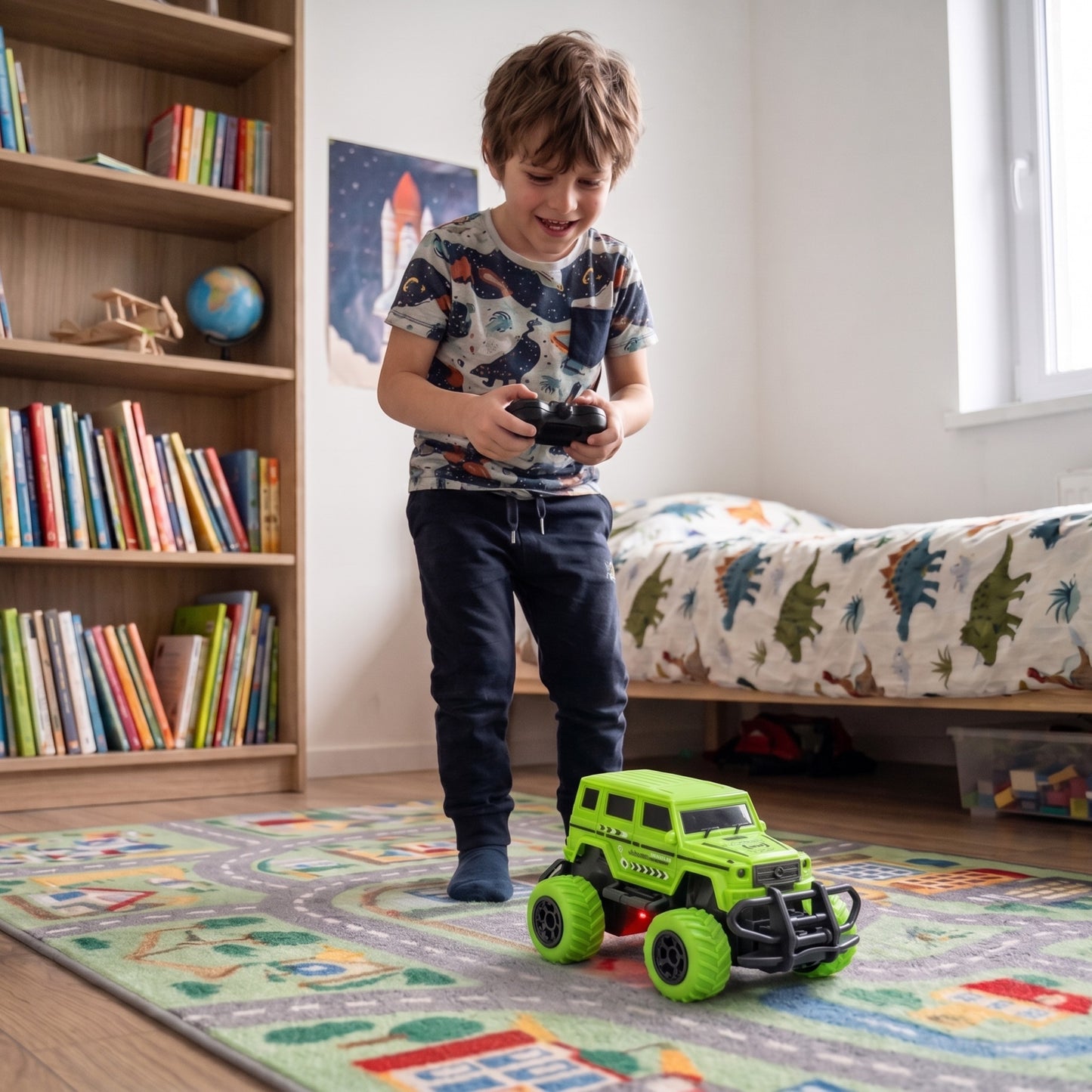 WOOPIE RC Jeep Tereninis Automobilis su LED Valdomas Pulteliu