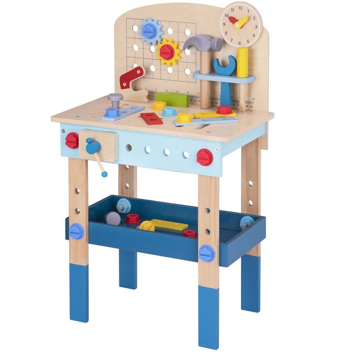 TOOKY TOY Medinis DIY Dirbtuvių Stalas Vaikams 48 Detalės