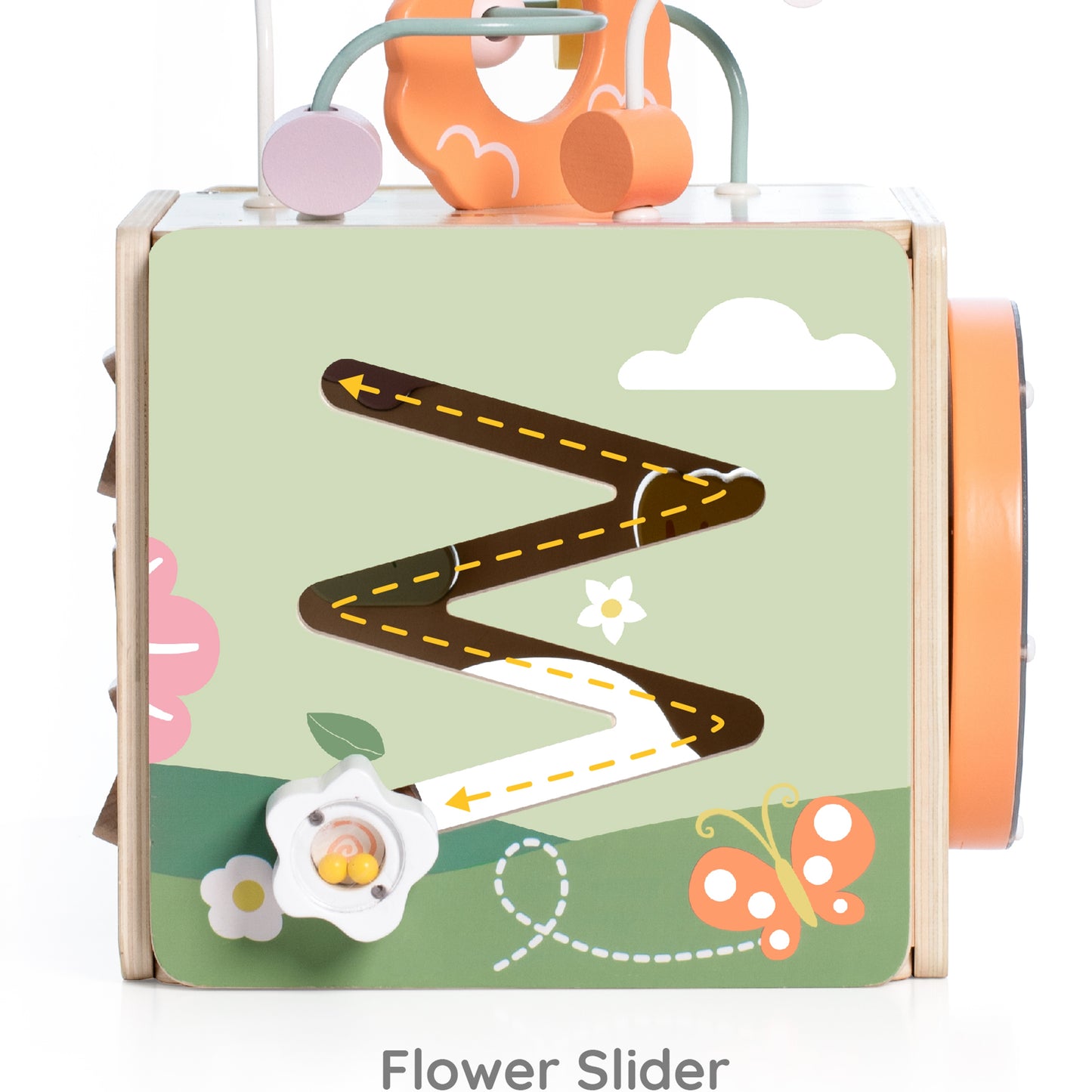 CLASSIC WORLD Medinis sensorinis edukacinis kubas 5in1 – vaizdas 4