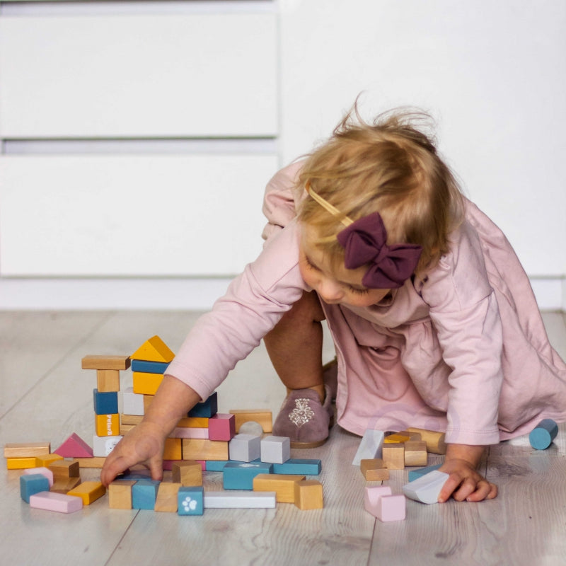 Medinių kaladėlių rinkinys, 60 vnt, Viga PolarB – vaizdas 4