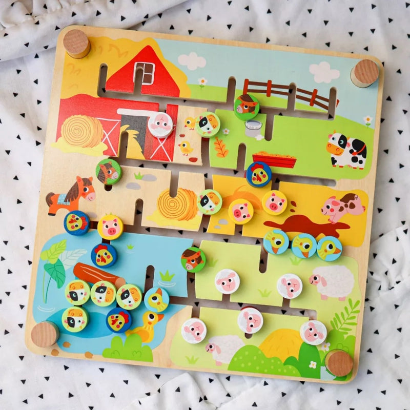 TOOKY TOY Interaktyvi mokomoji lenta, Montessori Sorter Animals and Alphabet