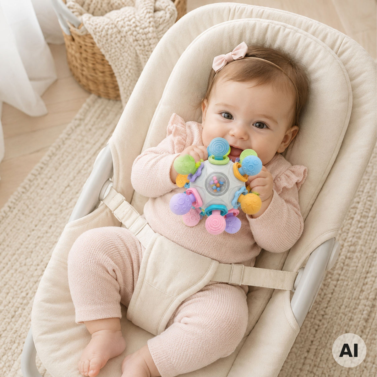 WOOPIE BABY Sensorinis Kramtukas Kamuoliukas 3in1, 6m+