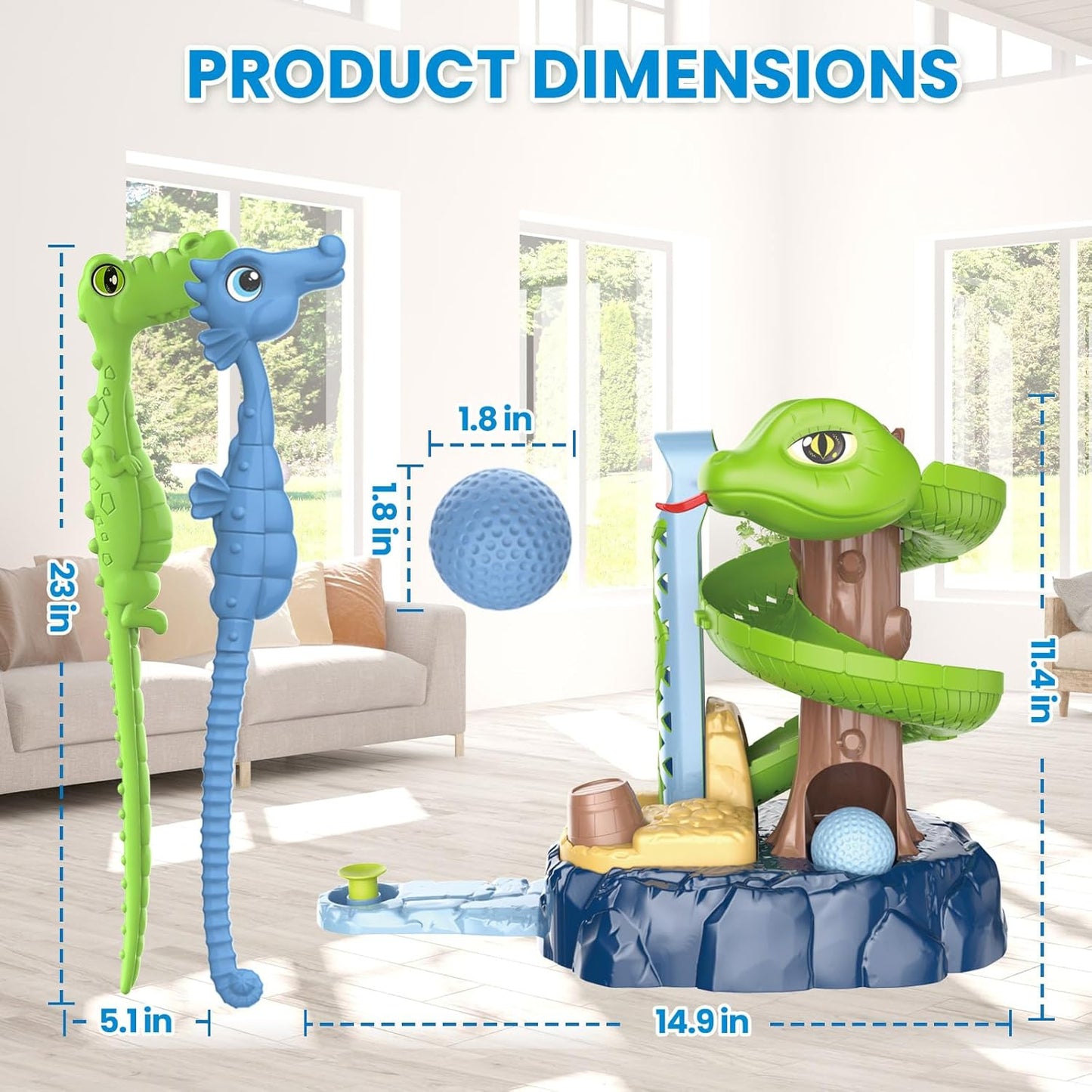 WOOPIE Įgūdžių žaidimas „Mini Golf Snake Golf“ - vaizdas 5