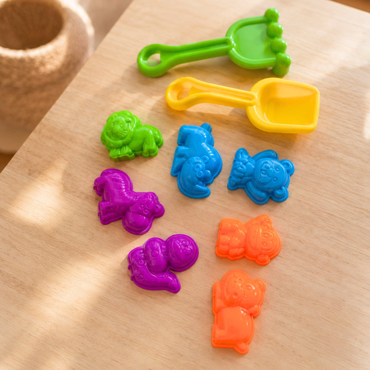 WOOPIE Kinetinio smėlio rinkinys su gyvūnų formelėmis, 3+