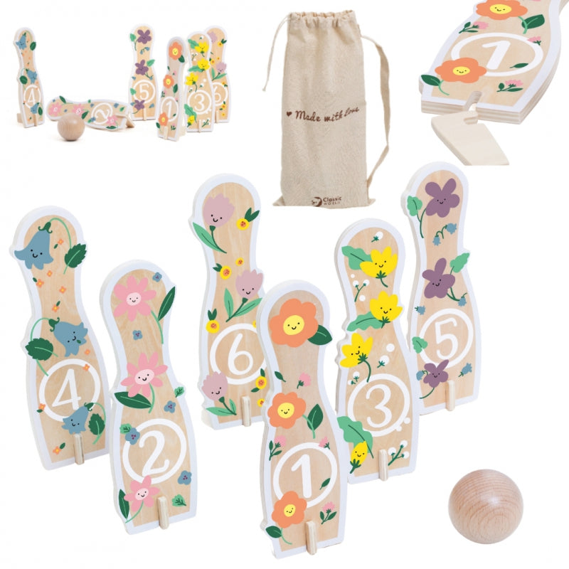 CLASSIC WORLD medinis boulingo žaidimas vaikams 6 vnt + Kamuolys – pagrindinis vaizdas