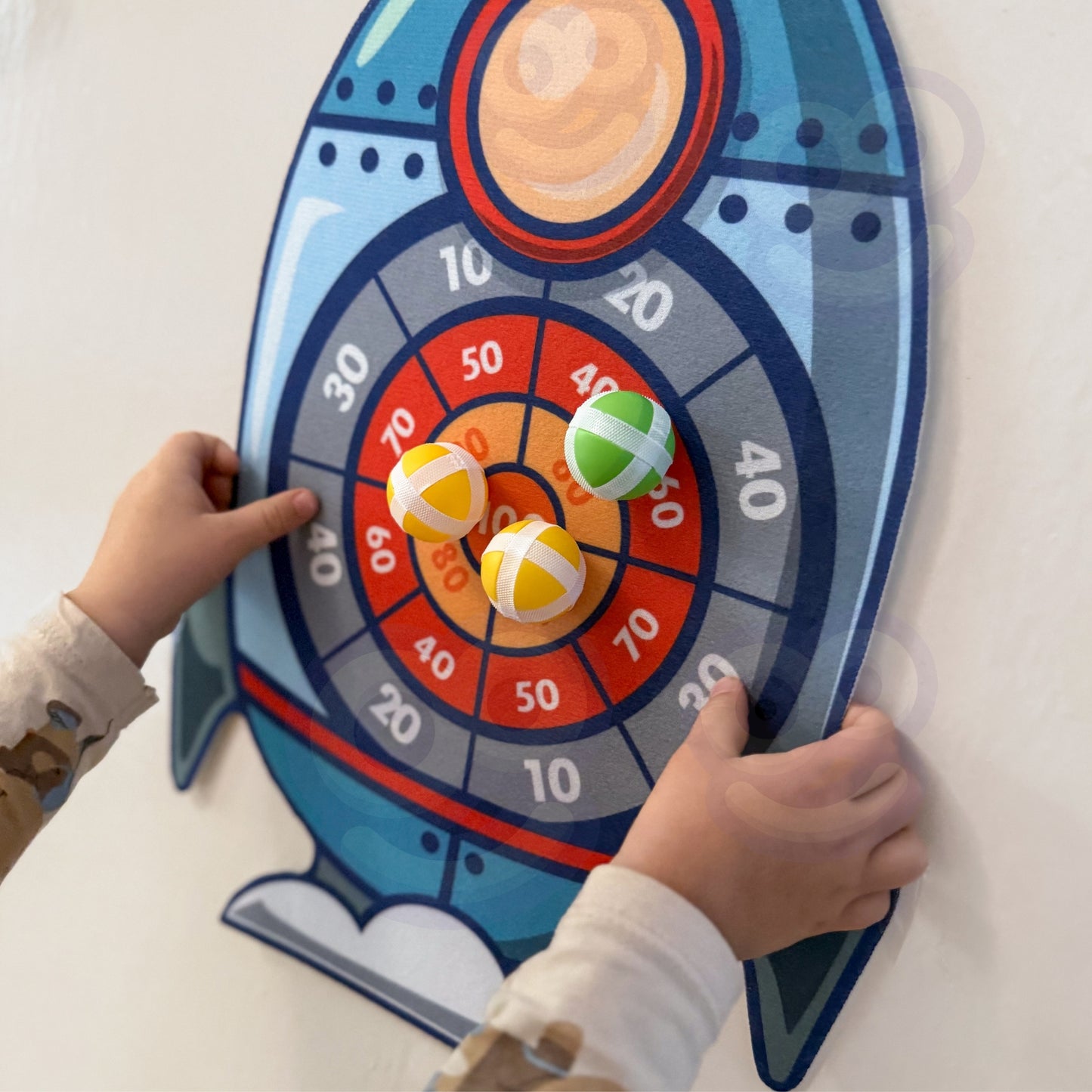 WOOPIE Miklumo žaidimas – smiginis su lipukais, taikinys su baltais taškais – vaizdas 3