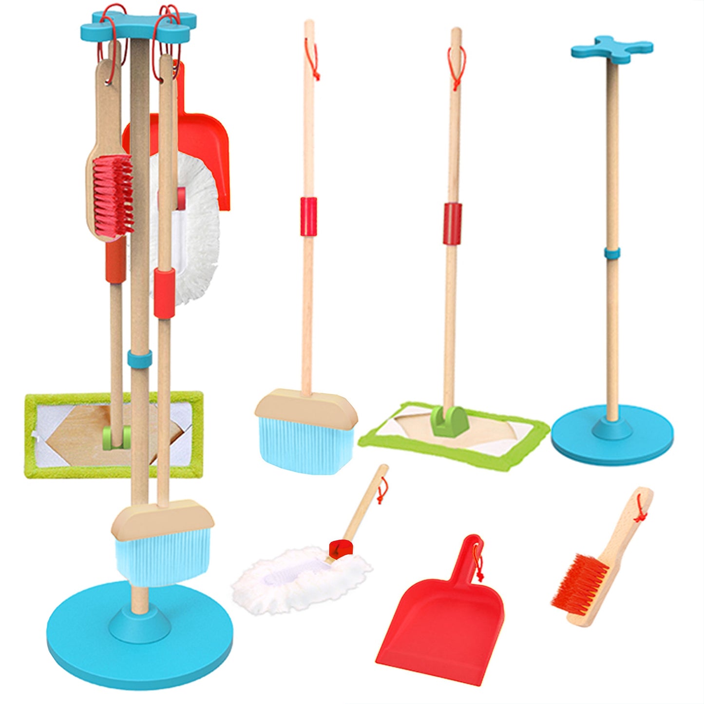 TOOKY TOY Medinis valymo rinkinys vaikams, edukacinis žaislas, 6 dalys – pagrindinis vaizdas