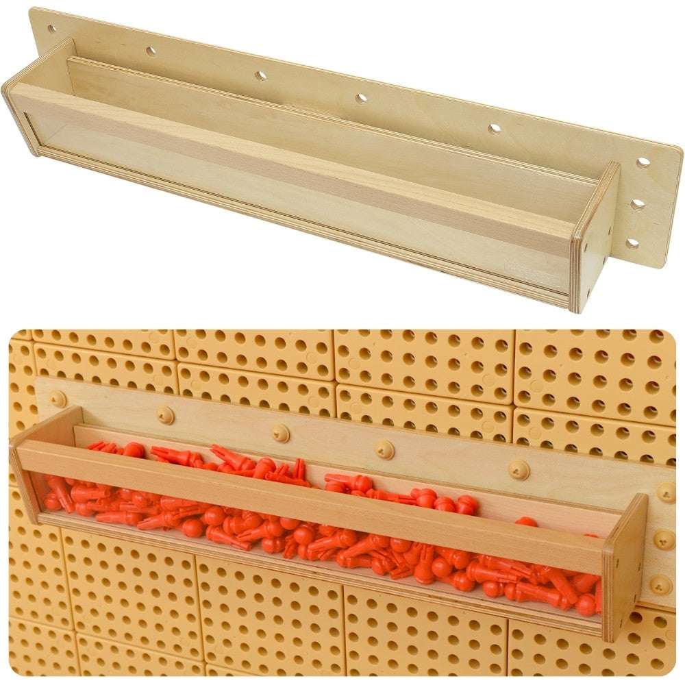 MASTERKIDZ Medinė Dėžutė su Skaidria Sienele STEM Lentai 80 cm