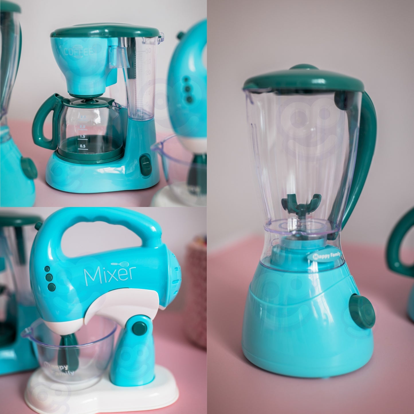 WOOPIE 3-in-1 Žaisliniai Virtuvės Prietaisai: Mikseris, Blenderis, Kombainas