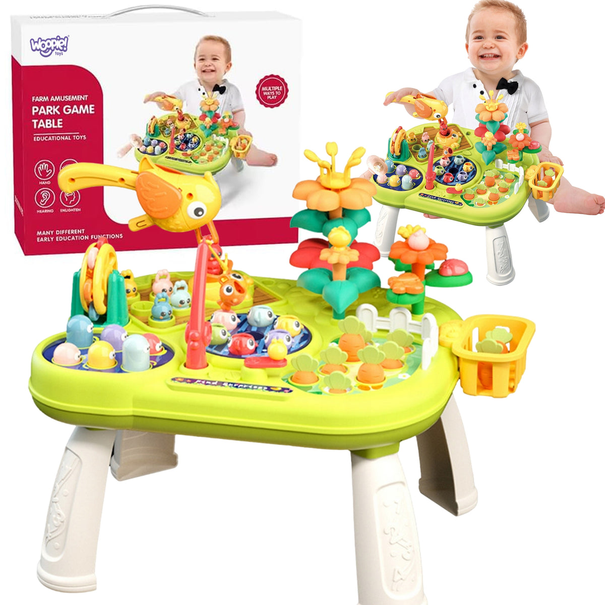 WOOPIE BABY Interaktyvus 8-in-1 Montessori lavinamasis stalas