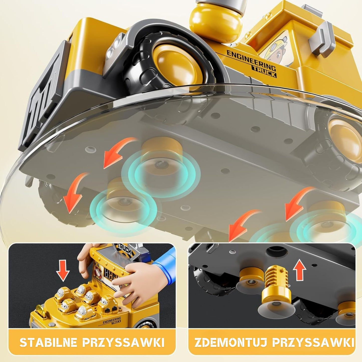 WOOPIE 2-in-1 Statybų Sunkvežimis Kūjuko Žaidimas su Priedais