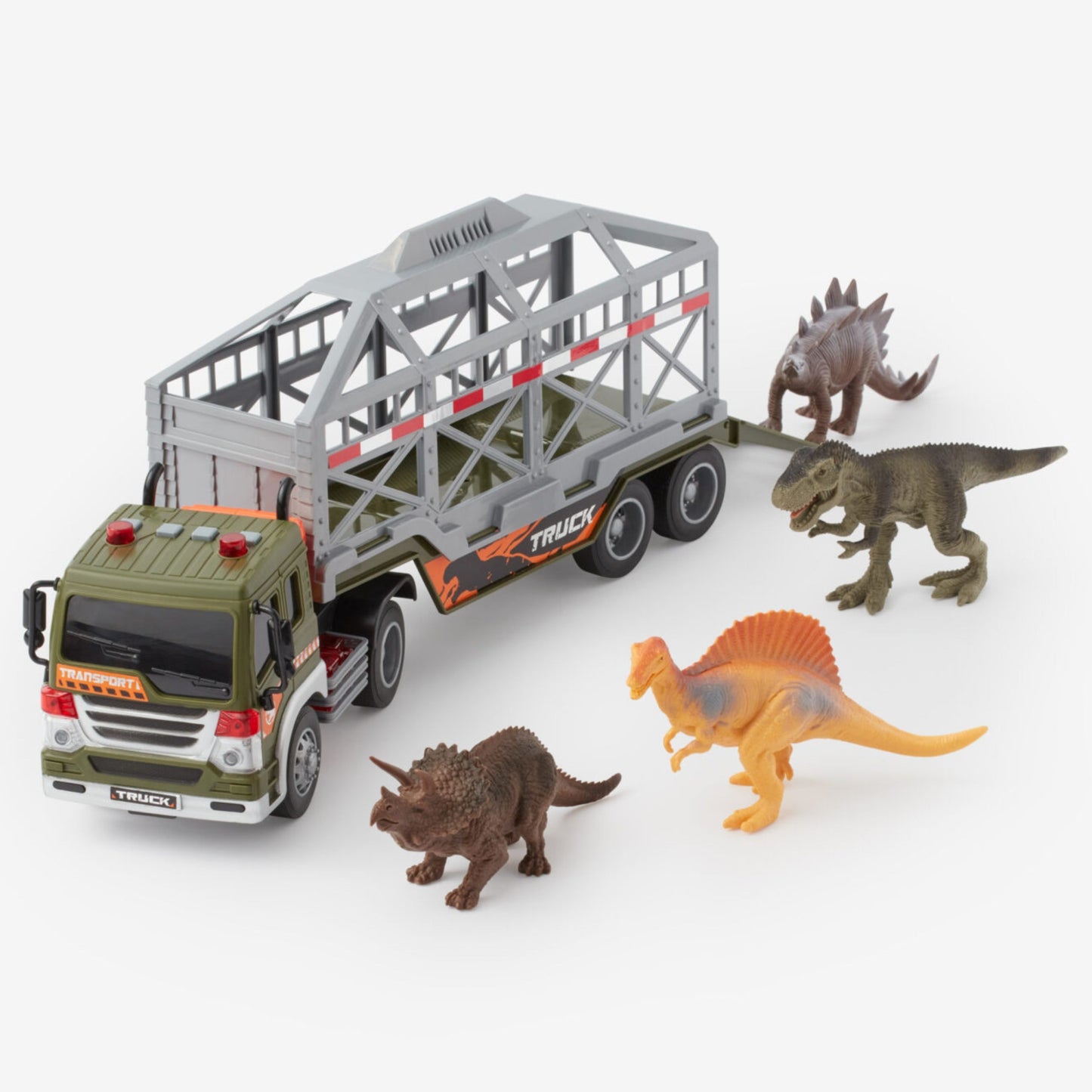 WOOPIE Sunkvežimis Dinozaurų Transporteris su Garsu ir Šviesa – vaizdas 2