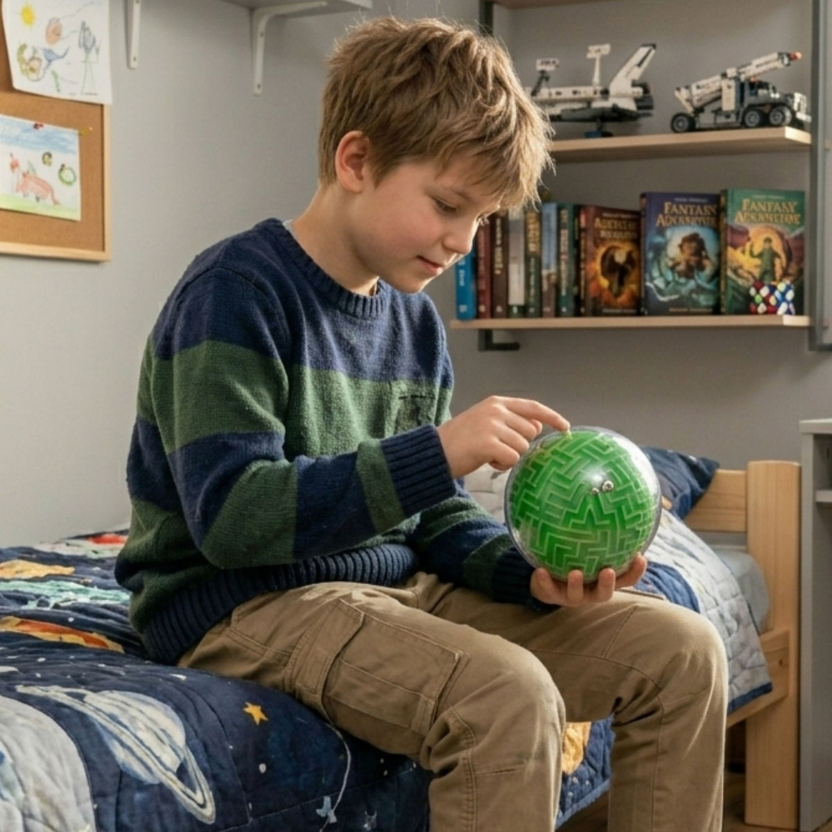 WOOPIE Amaze Ball – 3D Labirintas Kamuoliukas Vaikams, Žalias