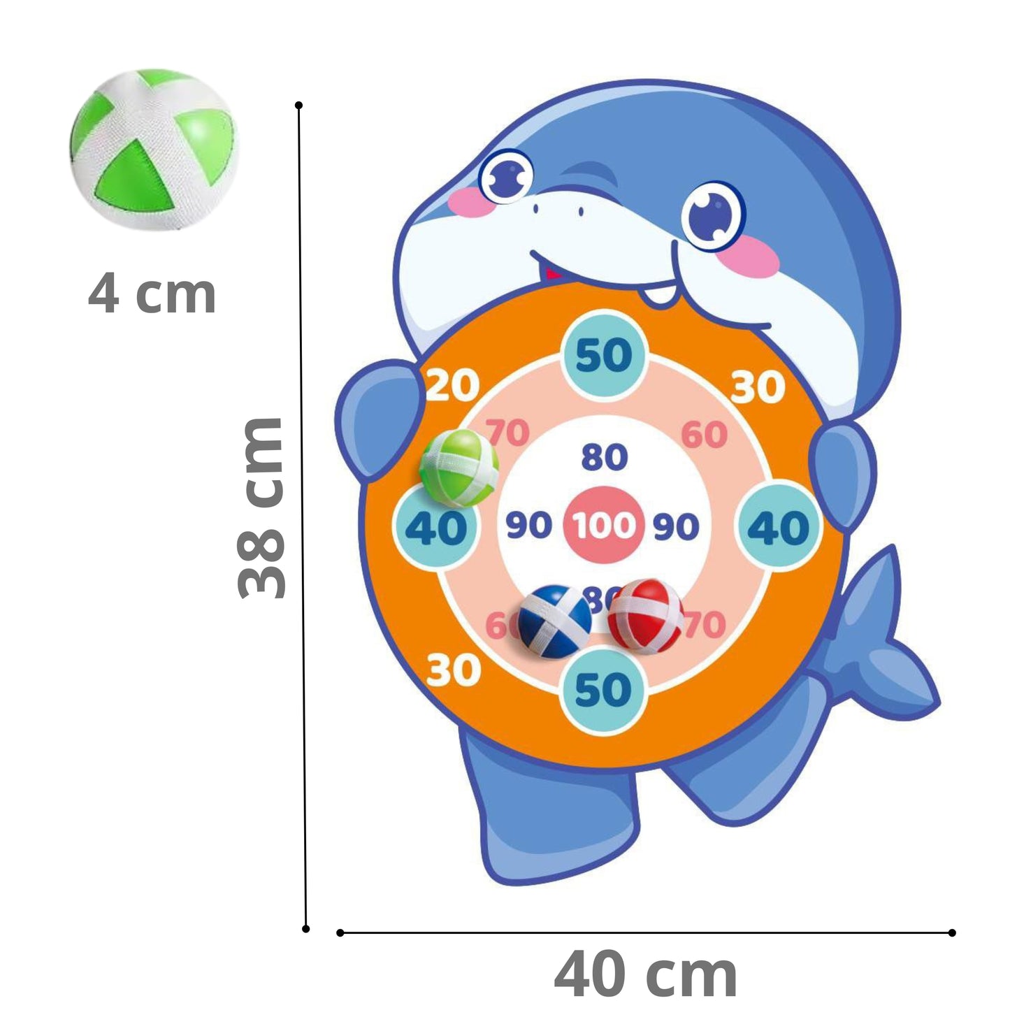 WOOPIE įgūdžių žaidimas „Strėlytės su lipdukais“, taikinys ryklys – vaizdas 5