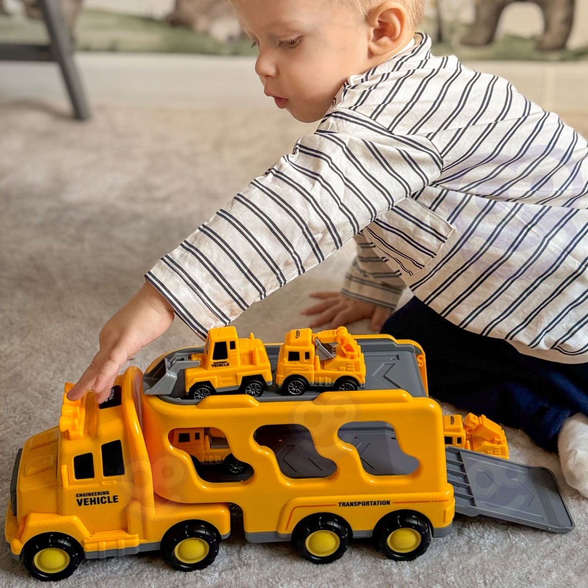 WOOPIE Kelio Pagalbos Vilkikas su 5 Automobiliais Rinkinys