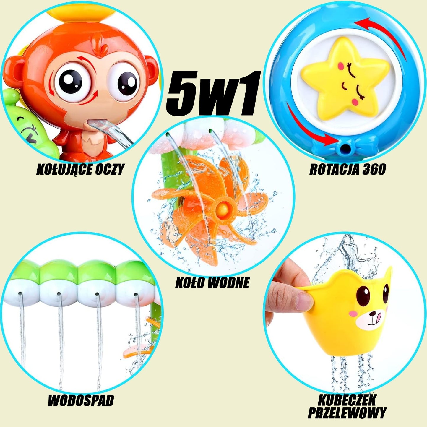 WOOPIE BABY Vandens žaislas voniai – Beždžionėlė su puodeliu