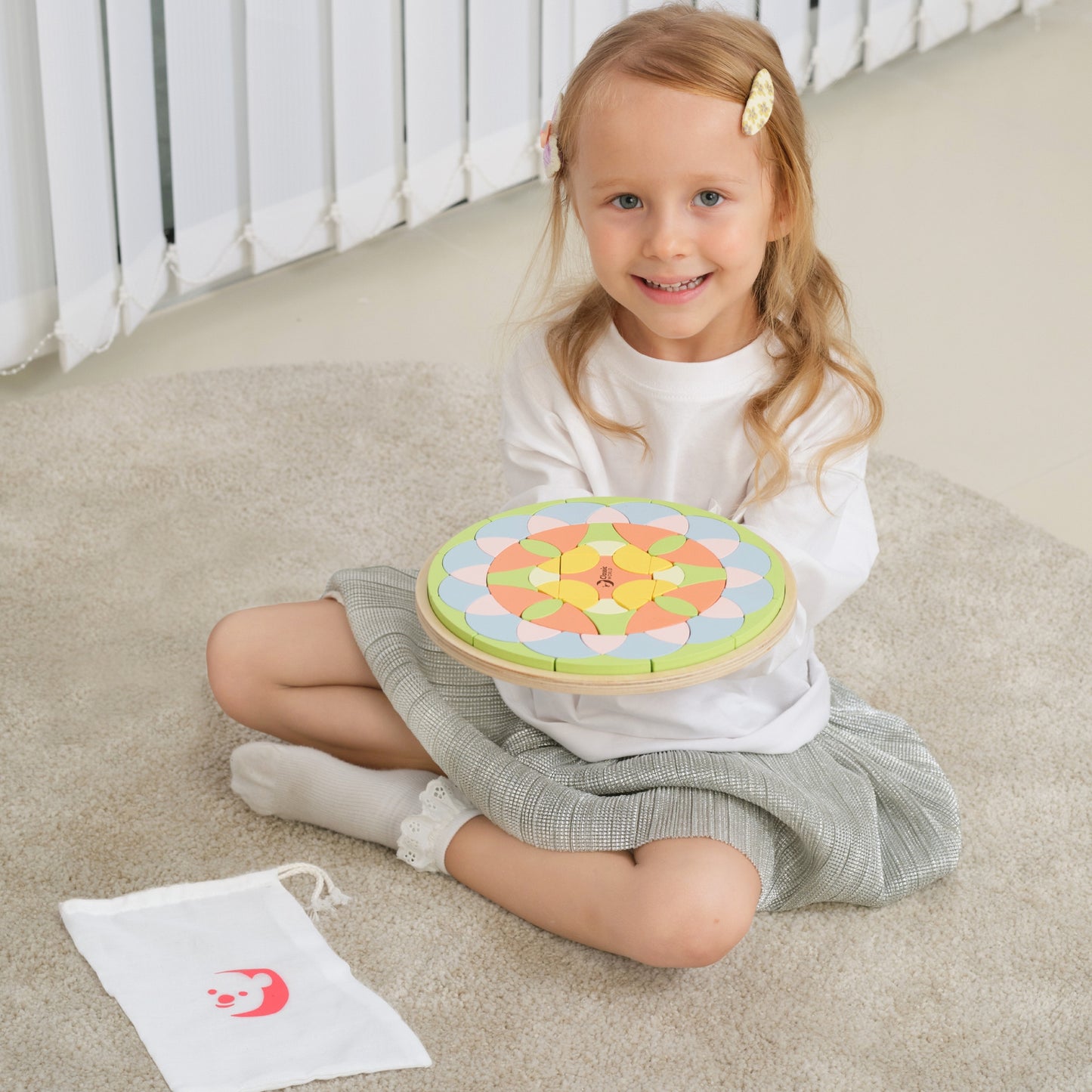 CLASSIC WORLD Pastelinė Mandala Montessori Mozaika Gėlės
