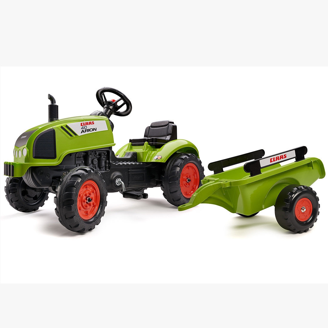 FALK Claas Arion 410 minimas traktorius su priekaba 2–5 m.