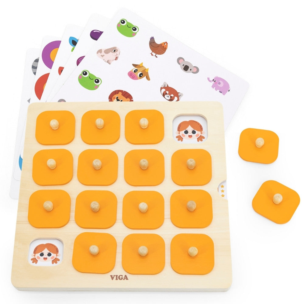 Viga Atminties žaidimas Montessori 10 kortelių vaikams