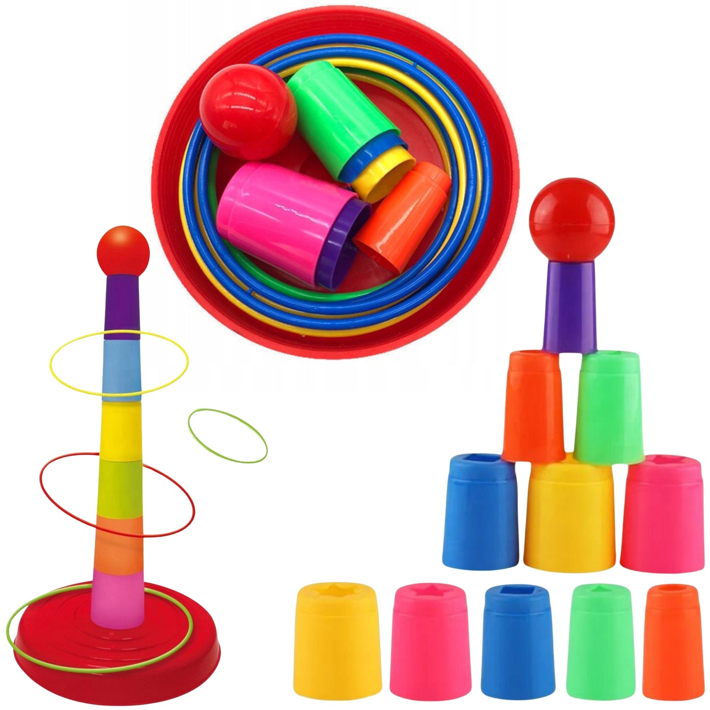 WOOPIE Miklumo žaidimas Žiedų metimas Ringo, žiedai ir taikinys – vaizdas 4