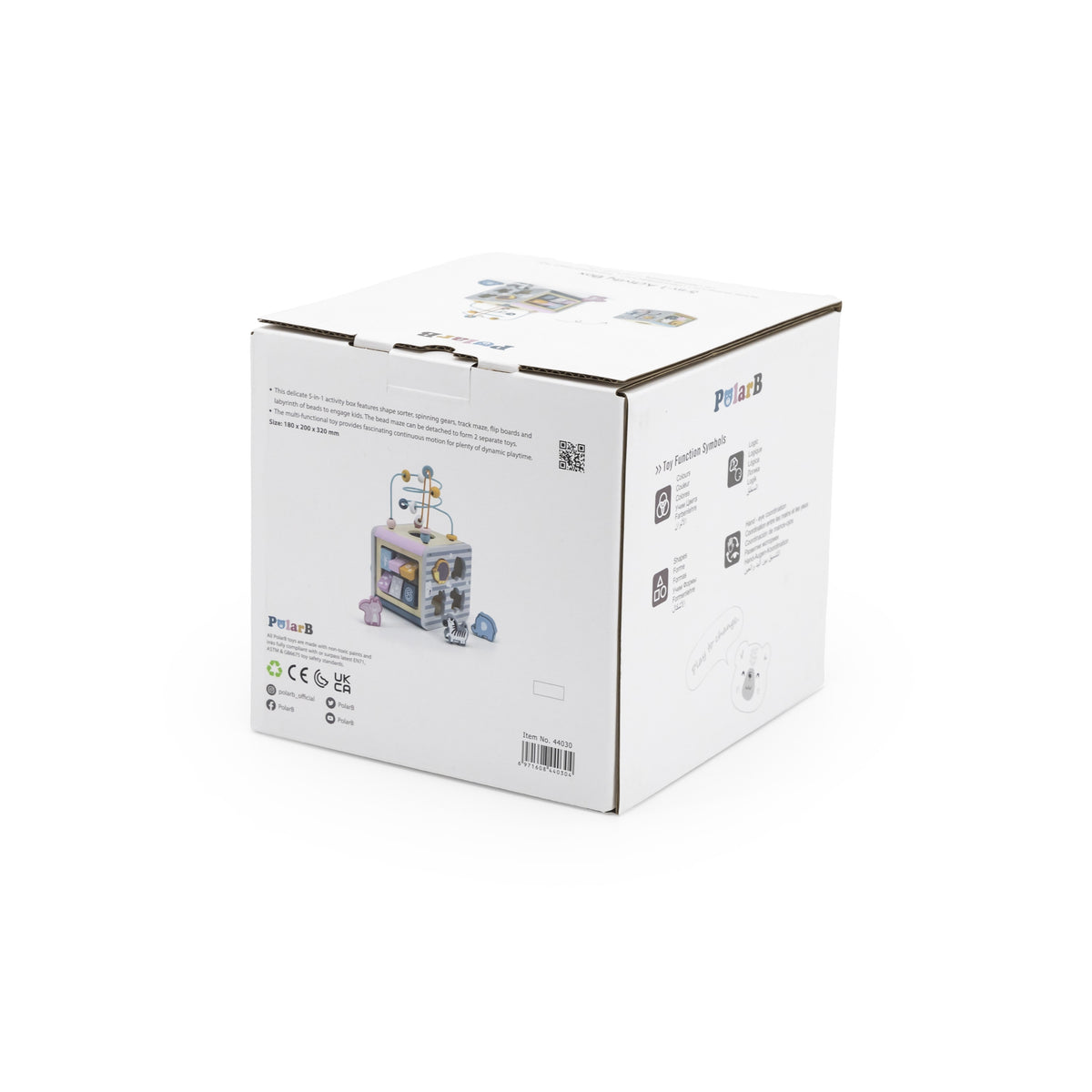 VIGA PolarB Medinis lavinamasis kubas 5-in-1, veiklos centras