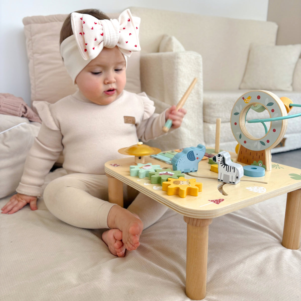 WOOPIE GREEN Medinis Edukacinis Muzikinis Stalas 5in1