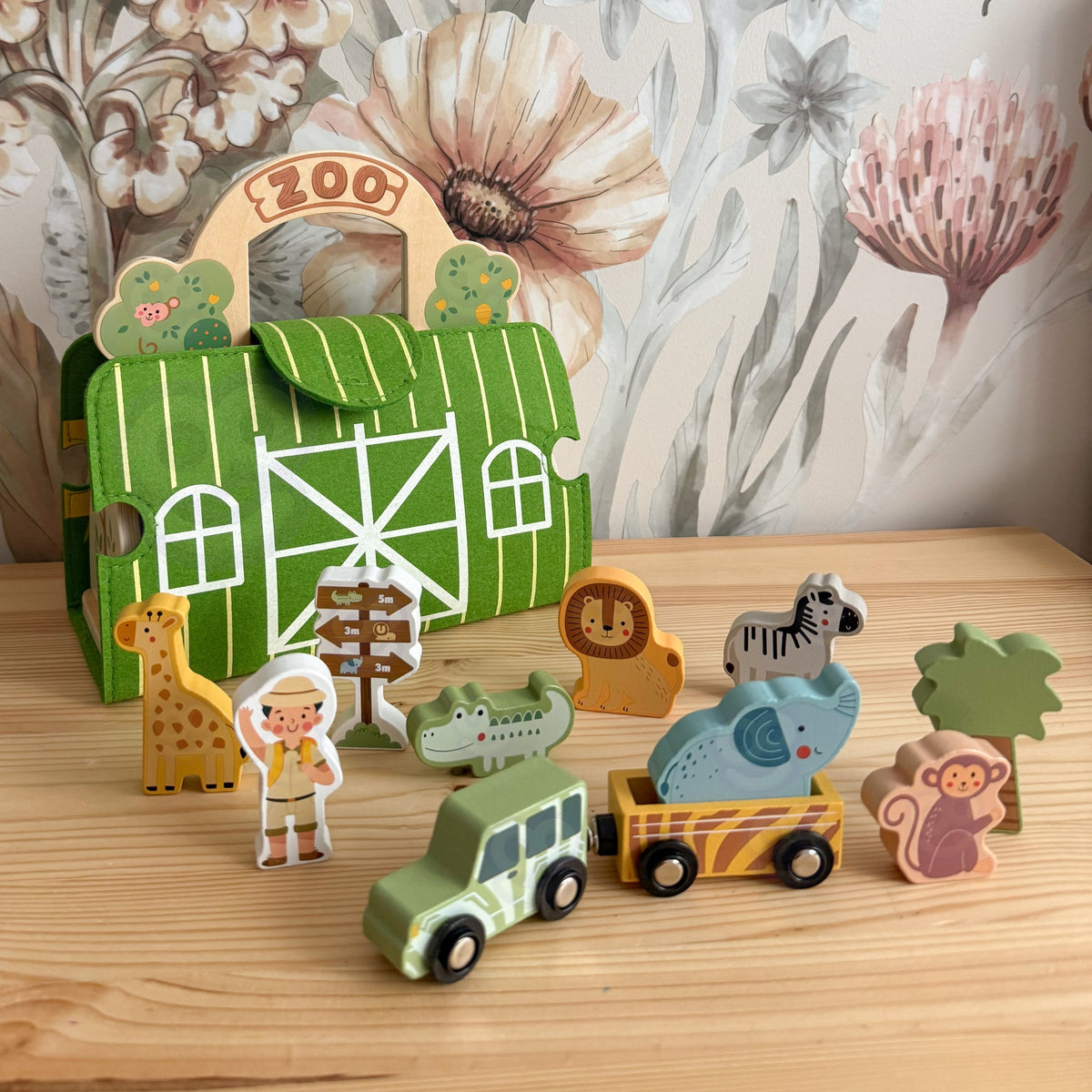 TOOKY TOY Mini Zoologijos Sodo Rinkinys Kelioninis Krepšys