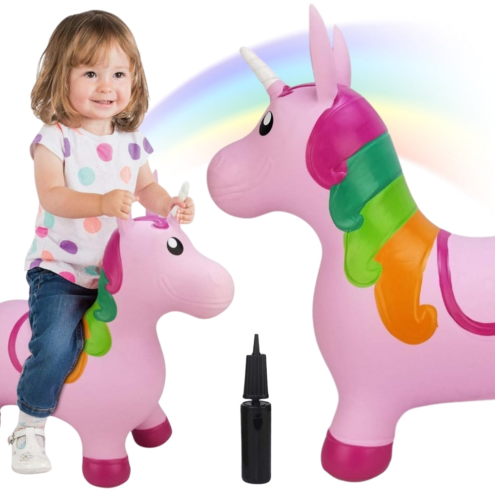 WOOPIE Pripučiamas šokliukas Rožinis Vienaragis su pompa – pagrindinis vaizdas