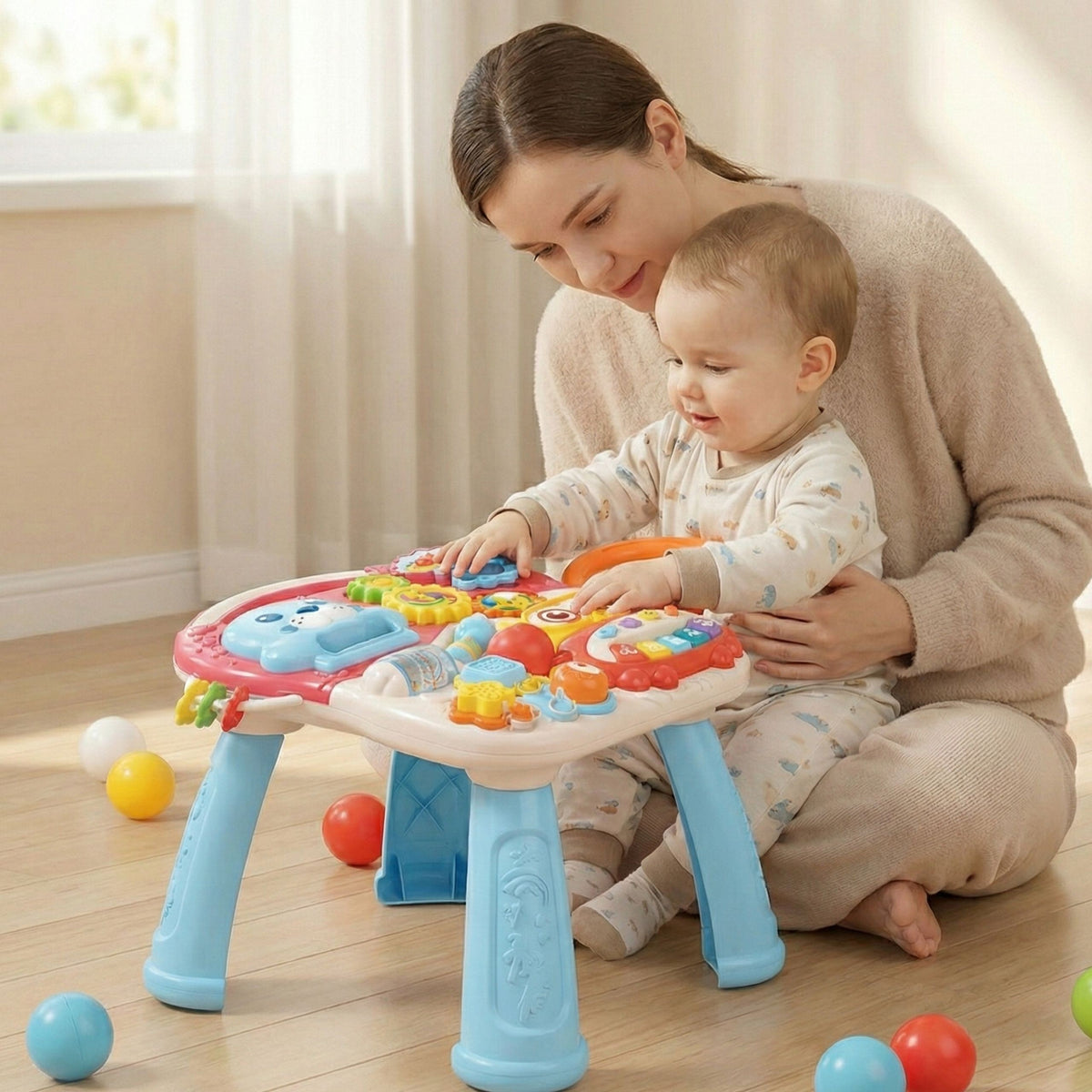 WOOPIE BABY Vaikštynė-Stumdukas 4in1 su Pažintine Lentele